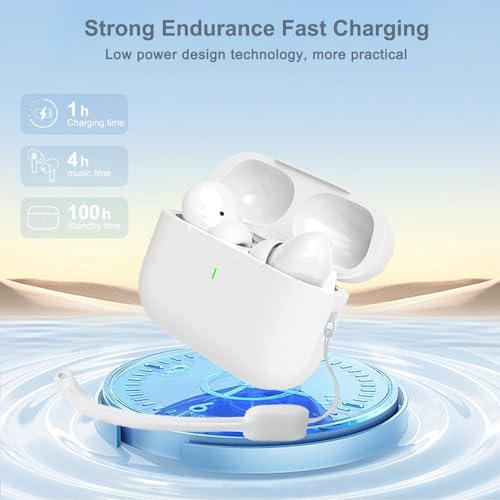Wireless Earbuds Bluetooth 5.0 Headphones Noise Cancelling Air Buds Pods 3D Stereo Ear pods in-Ear Ear Buds with Deep Bass...