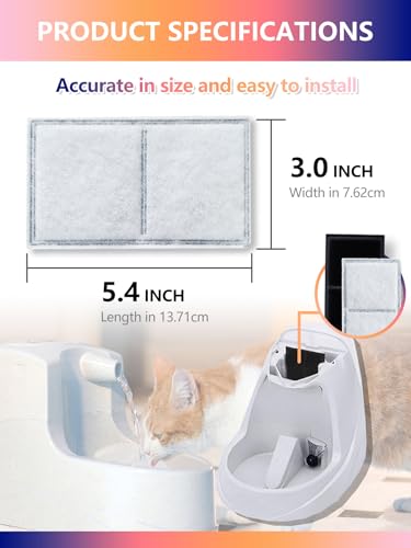 TOGGATH Cat Water Fountain Filter Compatible with PetSafe Drinkwell Platinum, Multi-Tier, Outdoor Dog, Everflow, Original ...