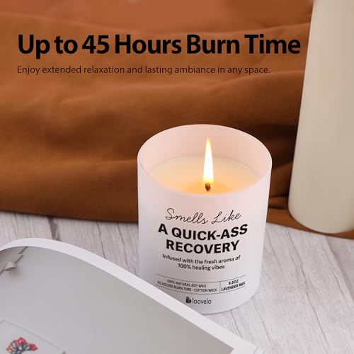 Smells Like A Quick-Ass Recovery Gift Get Well Soon Feel Better Chemo Hysterectomy After Surgery Scented Candle Home Offic...