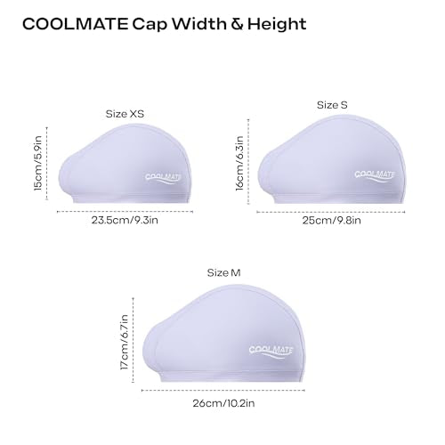 COOLMATE Large Fabric Swim Cap for Long Hair Women - For Long Hair, Dreadlocks, Weaves, Hair Extensions, Braids, Curls, Af...