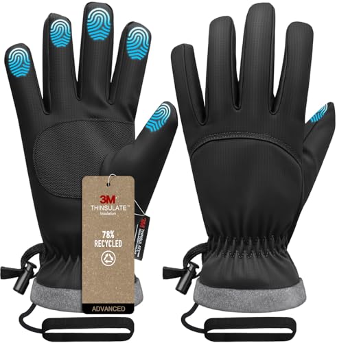 Odtmger Winter Gloves,Ski Gloves Waterproof & Warm Cold Weather Gloves for Parent - Cycling, Driving, Running