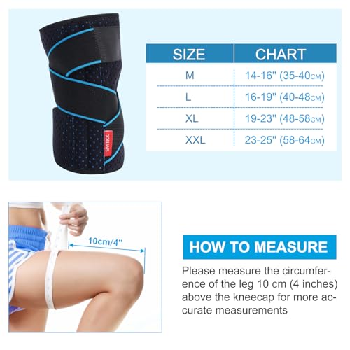 SIVITICK Knee Brace Support for Women & Men Plus Size with Side Stabilizers & Patella Gel Pad for Knee Pain Relief, Arthri...