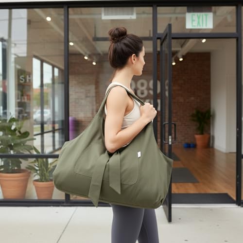 Yogiii Yoga Mat Bag | The ORIGINAL YogiiiTotePRO | Large Yoga Mat Bag or Yoga Mat Carrier with Side Pocket | Yoga Bag Fits...
