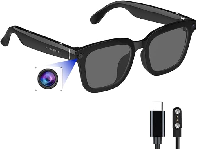 KOIPSSE AI Smart Camera Glasses: HD 1080P Video Recording and Photo Taking, Translation, Assistant Conversation, Suitable ...