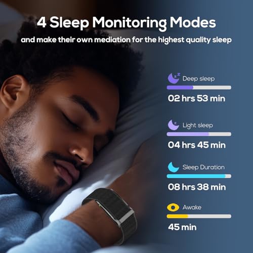 Health Smart Bracelet, Activity & Fitness Trackers/SpO2/ Heart Rate / Blood Pressure/ Sleep Stress/IP68 Waterproof for120 ...