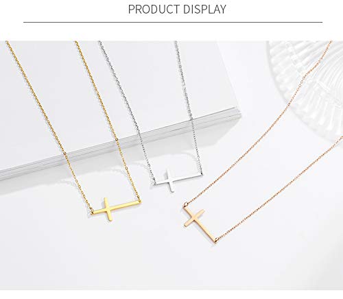 XOYOYZU Tiny Cross Pendant Necklace for Women Simple Cross Necklaces Mothers Day Birthday Gifts for Women