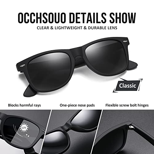 Occhsouo Polarized Sunglasses Womens Men - Sun glasses Fashion Trendy Driving Fishing UV Blocking UV400 Protection