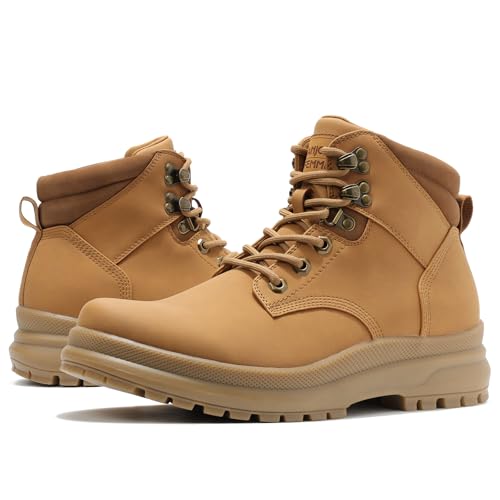ANJOUFEMME Men's Waterproof Hiking Boots - Lightweight Ankle Support, Slip-Resistant Trail Shoes for Outdoor Trekking