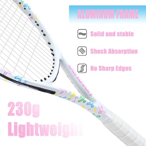 Senston 19" 23" 25" Kids Junior Tennis Racquet for Kids Children Boys Girls Tennis Rackets with Racket Cover