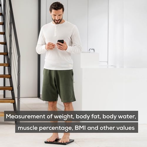 Beurer BF500 Smart Body Analysis Scale with Bluetooth & App, Accurate Digital Diagnostic Scale Measures Body Fat, Muscle M...