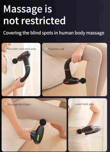 3-in-1 Massage Gun with Upgraded Extension Handle,Back Massager for Pain Relief, Portable Percussion Muscle Massager for S...