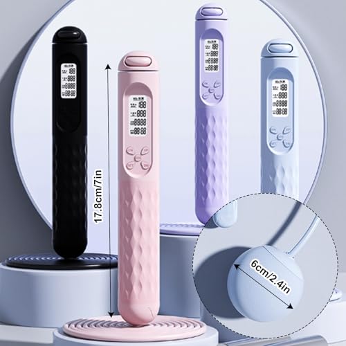 ANGESHA Digital Counting Cordless Jump Rope Weighted Skipping Rope Exercise Rope with Antislip Handle For Fitness Enthusiasts