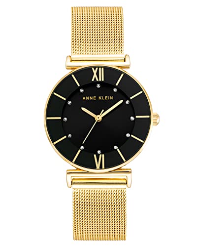 Anne Klein Women's Glitter Accented Mesh Bracelet Watch