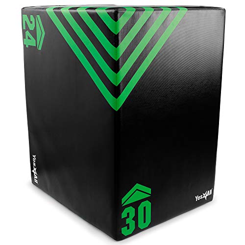 Yes4All 3 in 1 Foam Plyometric Jump Box for Training & Conditioning - Plyo Jump Box for Fitness Workout Exercise