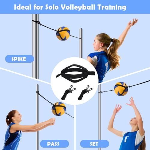 ENERACES Solo Volleyball Trainer: All-in-One Volleyball Training Equipment with Rebounder for Serving, Spiking & Setting P...