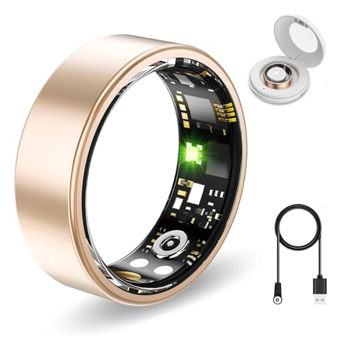 Smart Health Rings for Women Men, Fitness Tracker with Heart Rate, Blood Oxygen, HRV, Sleep Tracker, Step Tracker, No Subs...