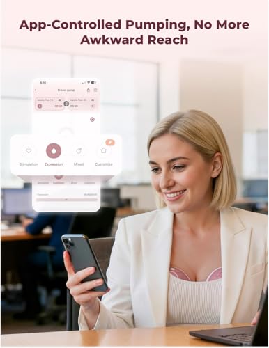 Momcozy Wearable Breast Pump, Hands Free Upgraded Mobile Flow | M9, App Discreet Control with Personalized Multi-Modes & 1...