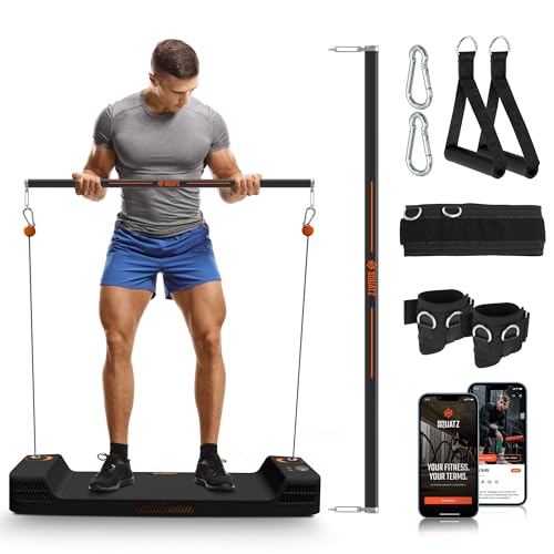 SQUATZ Apollo Board Mini: 150lb Resistance Smart Cable Machine, Functional Trainer for Full Body Workouts, Full Body Stren...