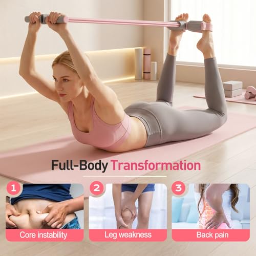 Pedal Resistance Bands with Handles, Multifunction Elastic Yoga Resistance Band, Natural Rubber Foot Pedal Resistance Band...