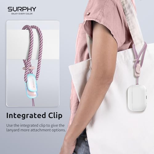 SURPHY 2 Pack Phone Lanyard for Cellphone Case, Phone Wrist Strap for Case, Cellphone Strap with 2-Color Braided, Charm Wr...