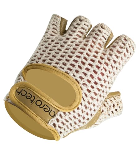 AERO|TECH|DESIGNS | Crochet Cycling Gloves | Natural Leather Padded Palms | Breathable Cotton Crochet