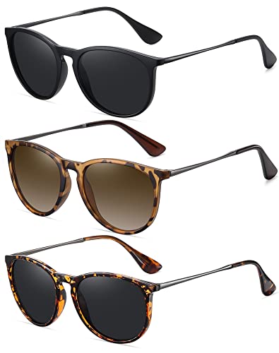 WOWSUN Retro Polarized Sunglasses Womens 2026 Trendy Round Classic Glasses