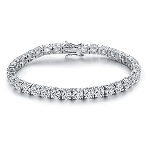 Gemsme 18K Yellow Gold/White Gold Plated Wedding Jewelry Set Tennis Necklace/Bracelet/Earrings Sets Pack of 3
