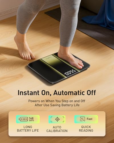 RunStar Scale for Body Weight 550lb, 14-Inch Digital Bathroom Scale with Baby & Pet Mode, Extra-Large Bright LED Display, ...