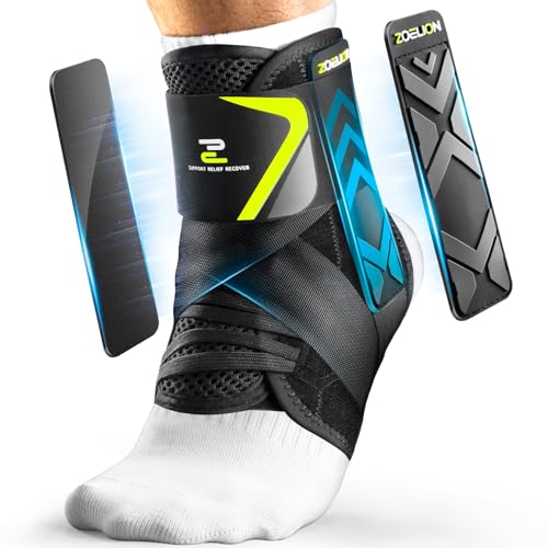 ZOELION Quick Lace Up Ankle Brace with Side Stabilizing Pads, Slim Fit Ankle Support Brace, Adjustable & Breathable Ankle ...
