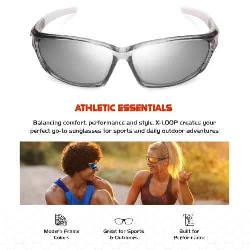 X LOOP Polarized Sports Sunglasses for Men - UV400 Baseball Running Cycling Golf Glasses