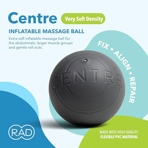 RAD Centre – Soft Yoga Deep Tissue Massage Ball – Myofascial Release Ball for Abdominal, Psoas, Neck & Stomach Massage – T...