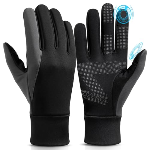 OZERO Winter Touchscreen Gloves for Men: Warm Running Gloves Windproof Water Resistant - Lightweight Thermal Glove for Hik...