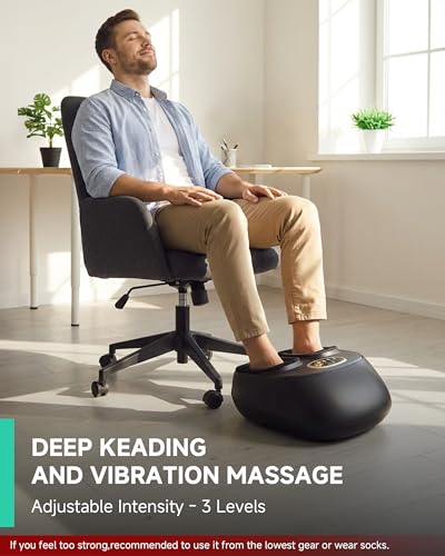 Snailax Shiatsu Foot Massager with Heat, FSA Eligible, Kneading, Compression, Vibration, Feet Massage Machine for Plantar ...