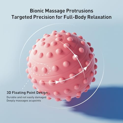 Spiky Massage Balls for Feet,4 Pcs 1.9'' Hard Lacrosse Ball Deep Tissue Recovery Tool,Trigger Point Ball for Myofascial Re...