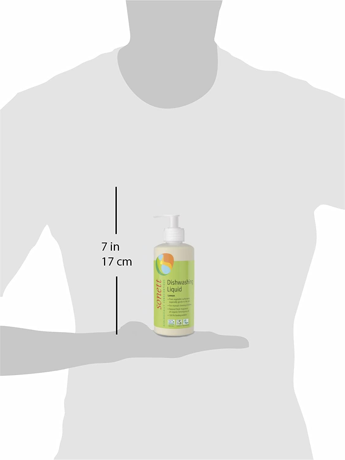 Sonett Organic Dishwashing Liquid Organic 100% Biodegradable Lemon, 10 Fl.Oz (Pack of 6)