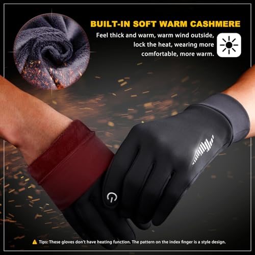SIMARI Winter Gloves Women Men Ski Snow Gloves Liner Thermal Warm Touch Screen, Suit for Running, Cycling, Biking, Hiking,...