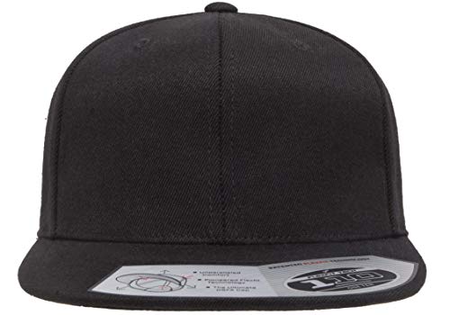 Flexfit Men's 110 Classic Snapback Baseball Cap, Black, One Size