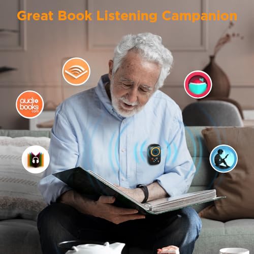 Ainostone Wearable Bluetooth Speaker Built in Mics for Hands Free Call/Voice Assistant Clip on Portable Small Wireless Spe...