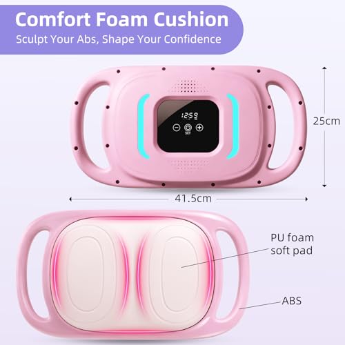 OurStarry Smart Ab Trainer Machine with Music & Counter, Sit Up Assistant Core Workout Equipment with Foam Cushion for Hom...