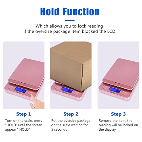Fuzion Shipping Scale, Digital Postage Scale for Packages 86 lb/0.1oz with Hold and Tare, Postal Scale with Flip Holder, P...