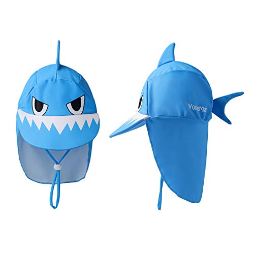 Baby Toddler Boys Two Pieces Swimsuit Set Shark Bathing Suit Rash Guards Swimwear with Hat UPF 50+