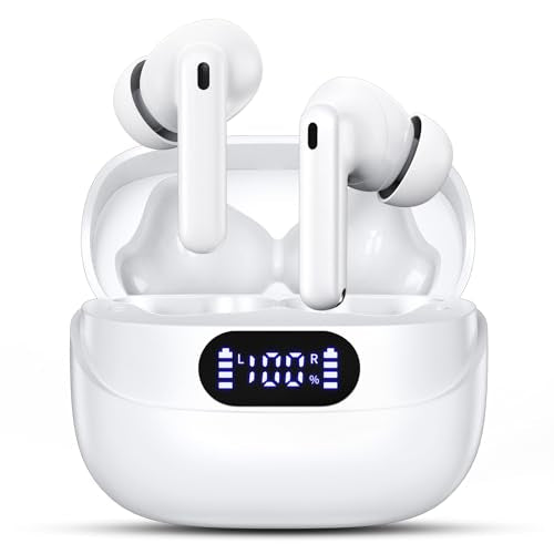 TUMJUN Wireless Earbuds, 42H Playtime Bluetooth 5.3 Headphones, HiFi Stereo Call Noise Cancelling Earbuds, IPX7 Waterproof...