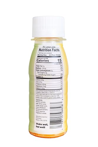 ANTIHANG Ginger Turmeric Wellness Shot - Weekend Recovery & Immunity Support - Honey Cayenne Electrolytes Lemon - Zero Sug...