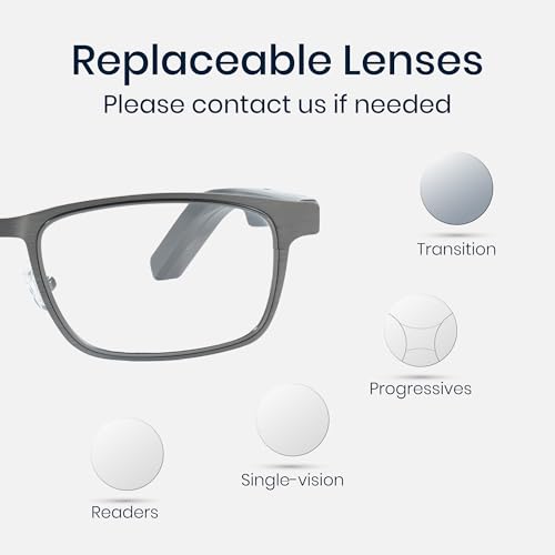 Dymesty Smart AI Glasses for Men & Women,Titanium Frame,Real-Time Translation, Meeting Recording, AI Assistant with ChatGP...