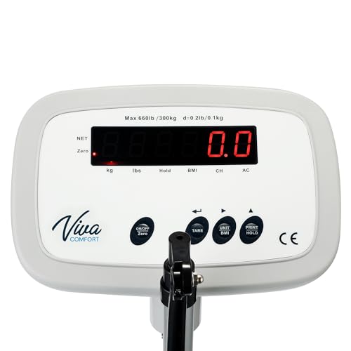 VivaComfort Digital Medical Scale for Body Weight, 660 LBs Weight Capacity Digital Medical Grade Doctor Scale, Professiona...