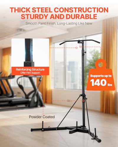 VEVOR Punching Bag Stand, Steel Heavy Duty Workout Training Equipment, Adjustable Height Boxing Punching Stand with Weight...