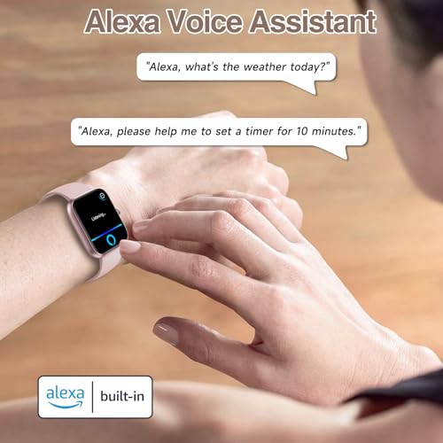 Smart Watch for Women Men with Bluetooth Call, Alexa Built-in Smartwatch, 1.83"DIY Dial Fitness Watch with Sleep Heart Rat...