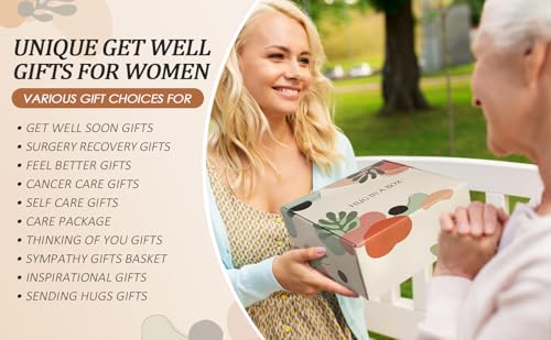 Get Well Soon Gift Baskets for Women - Self Care Package for Women After Surgery - Cancer Chemo Recovery Comfort Gifts Set...