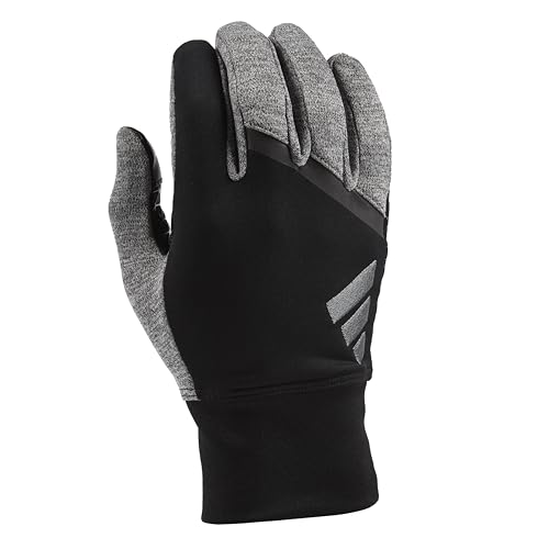 adidas Winter Performance VELOCITY Running Reflective Gloves, Black/Gray