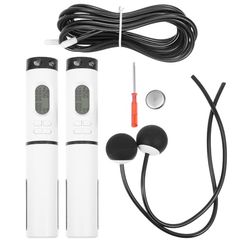 Healeved Cordless Weighted Jump Rope with Digital Counter, Adjustable Smart Skipping Rope for Indoor Fitness Workout, 1 Ha...